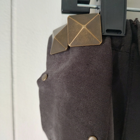 Men's Brown Drop-Crotch Pants by Evan Walker - Picture 3 of 8